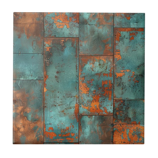 Azulejo Pátina de cobre deteriorada  (Frente)