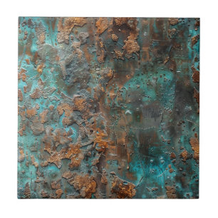 Azulejo Pátina de cobre deteriorada 