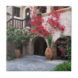 Azulejo Patio CRETA GRECIA de la iglesia del monasterio de