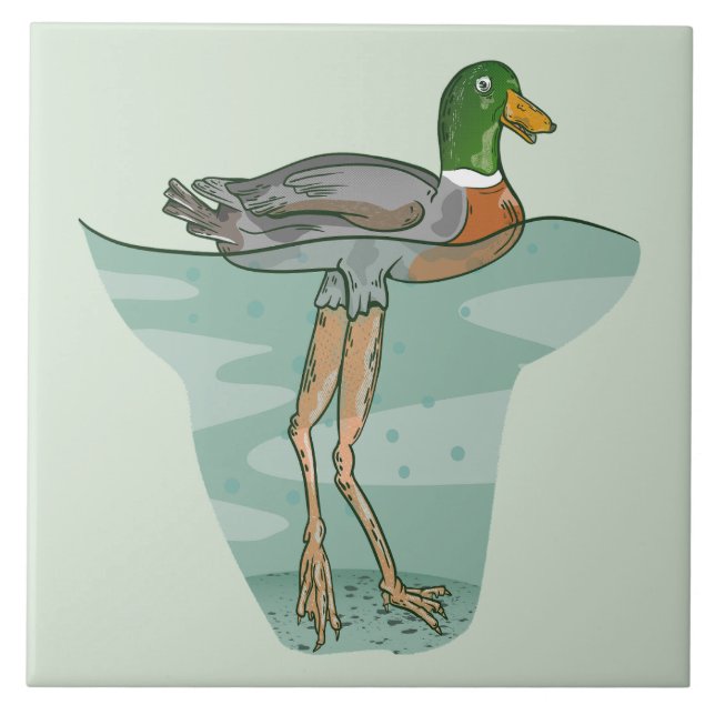Azulejo Pato alto con piernas largas (Frente)