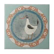 Pato caprichoso menta azul terracota teal aqua