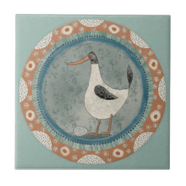 Azulejo Pato caprichoso menta azul terracota teal aqua
