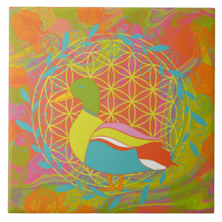 Azulejo Pato Colorido – Arte Vibrante Inspirado en la Natu