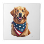 Azulejo Patriotic Golden Retriever Vintage Engraving Shirt<br><div class="desc">Patriotic Golden Retriever Vintage Engraving Shirt 4</div>