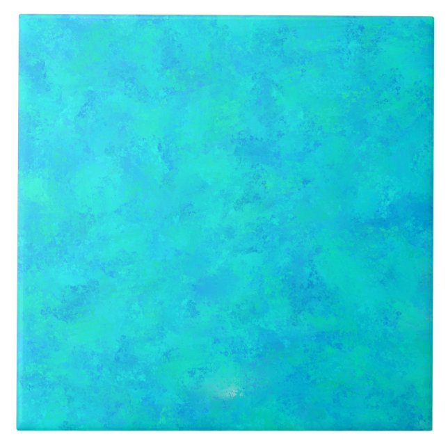 Azulejo Patrón abstracto azul turquesa (Frente)