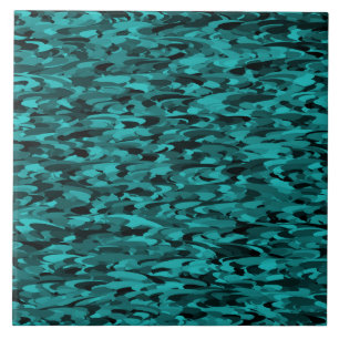 Azulejo Patrón abstracto azul verdoso negro