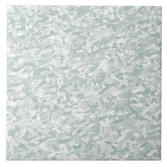 Azulejo Patrón abstracto blanco verde (Frente)