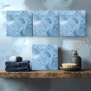 Azulejo Patrón abstracto de mármol brumoso azul oscuro ID7