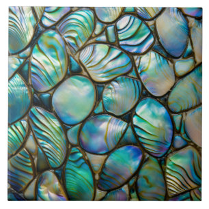 Azulejo Patrón abstracto de shell de Abalone