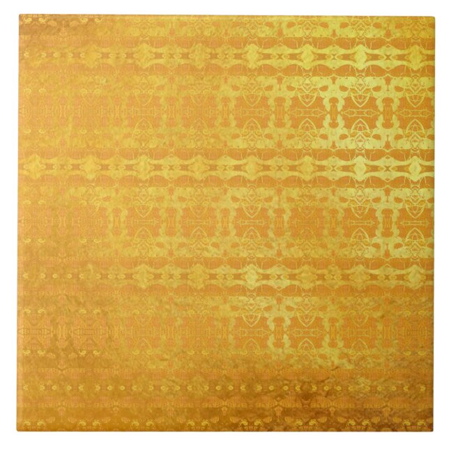 Azulejo Patrón abstracto dorado (Frente)