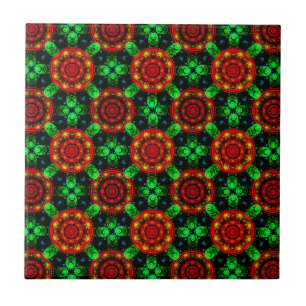 Azulejo Patrón abstracto elegante boho moderno floral #504