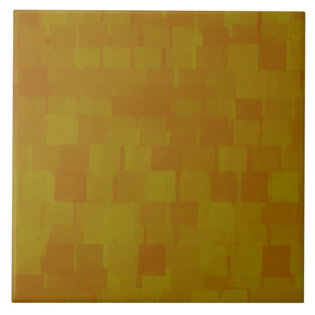 Azulejo Patrón abstracto marrón verde (Frente)