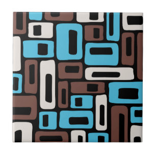 Azulejo Patrón abstracto modernista de mediados de siglo