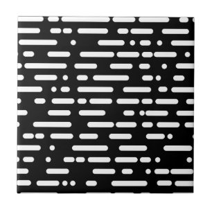 Azulejo Patrón abstracto moderno en blanco y negro l Elega