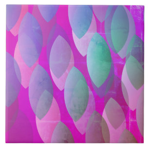 Azulejo Patrón abstracto moderno   Magenta Rosa Purpura Tu