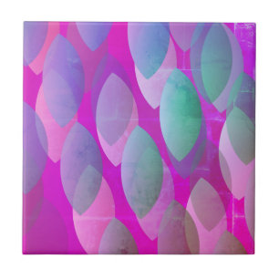 Azulejo Patrón abstracto moderno Magenta Rosa Purpura Tu