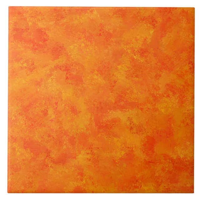 Azulejo Patrón abstracto naranja (Frente)