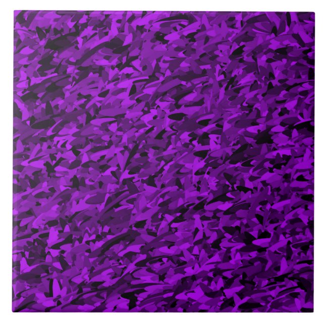 Azulejo Patrón abstracto negro morado (Frente)