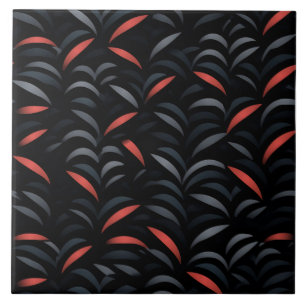 Azulejo Patrón abstracto, negro y rojo, sin costuras