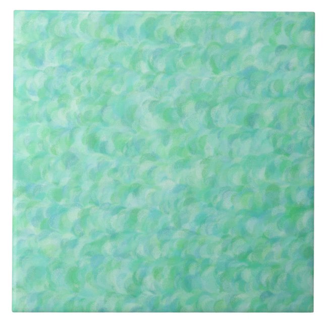 Azulejo Patrón abstracto verde (Frente)