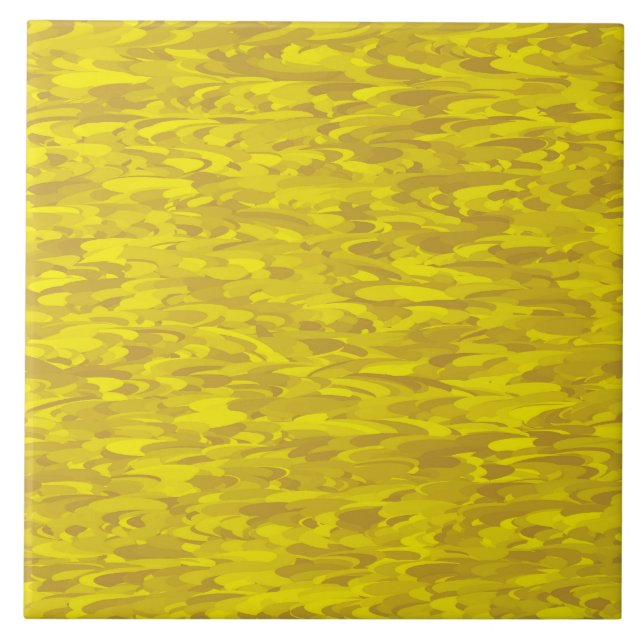Azulejo Patrón abstracto verde amarillo (Frente)