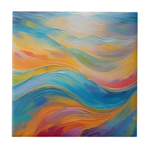 Azulejo Patrón amarillo azul oscuro brillante