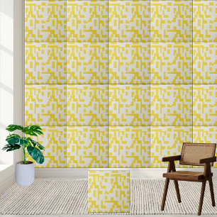 Azulejo Patrón amarillo geométrico Estilo de mosaico cerám
