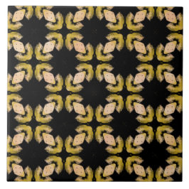 Azulejo Patrón amarillo, Naranja y negro abstracto