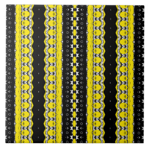 Azulejo Patrón amarillo y negro