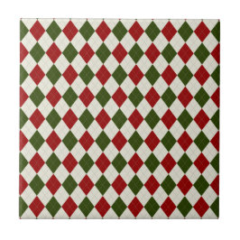 Azulejo Patrón Argyle de Navidades clásicos