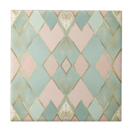 Azulejo Patrón Argyle Pastel Moderno