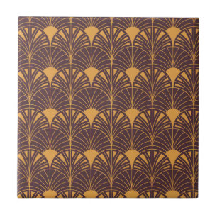 Azulejo Patrón Art Déco con motivos en forma de abanico