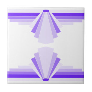 Azulejo Patrón Art Deco en morado