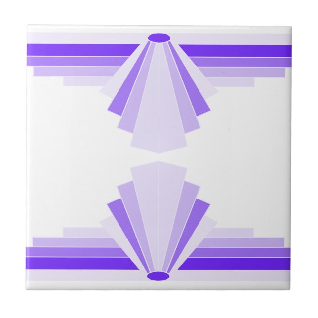Azulejo Patrón Art Deco en morado (Frente)