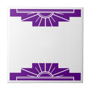 Azulejo Patrón Art Deco en morado
