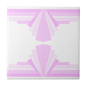 Azulejo Patrón Art Deco en rosa