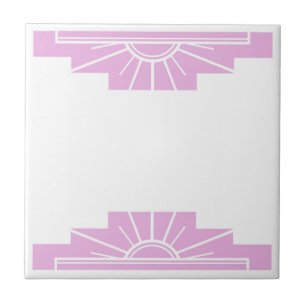 Azulejo Patrón Art Deco en rosa