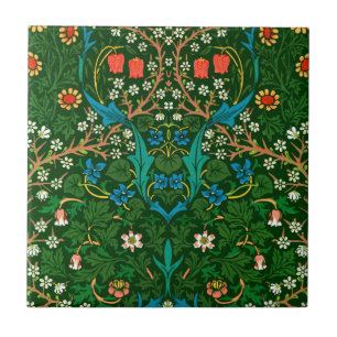 Azulejo Patrón Art Nouveau de WM Morris Blackthorn