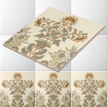 Azulejo Patrón Art Nouveau Sunflower Frieze de la era vict<br><div class="desc">Se trata de una impresión digitalmente realzada de un antiguo Art Nouveau de la época victoriana de 1897 o arte y artesanía estilo floral girasoles frisos. Puede personalizar del color de fondo.</div>