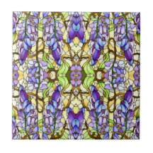 Patrón Art Nouveau Wisteria Faux Stained Glass