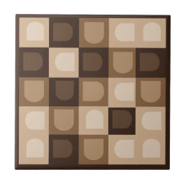 Azulejo Patrón azteca geométrico moderno de arca boho marr