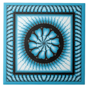 Azulejo Patrón azul abstracto