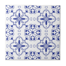 Patrón azul blanco mediterráneo moderno sin fisura