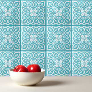Azulejo Patrón azul capri Mediterráneo portugués