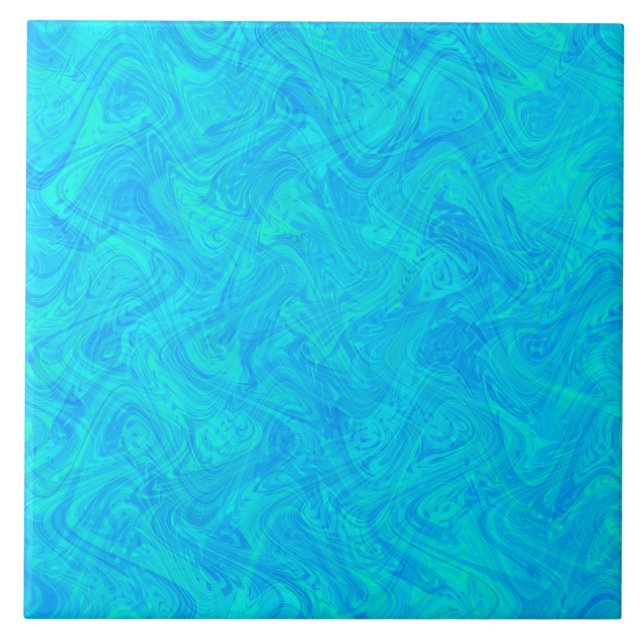 Azulejo Patrón Azul de Mármol (Frente)