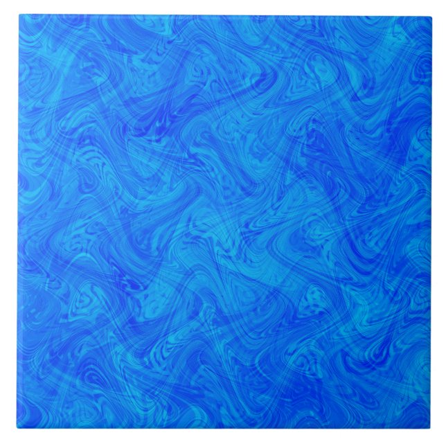 Azulejo Patrón Azul de Mármol (Frente)