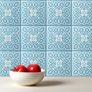 Azulejo Patrón azul del mar Cristalino Portugal Mediterrán