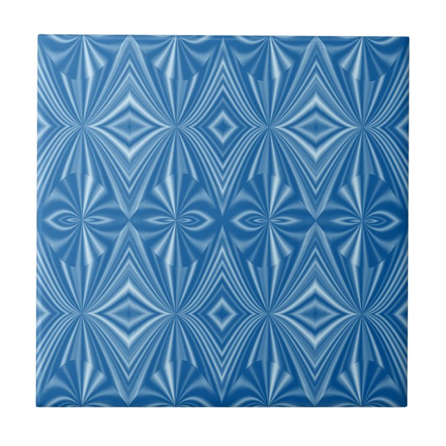 Azulejo Patrón azul elegante y sin igual (Frente)