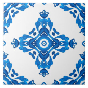 Azulejo Patrón azul español portugués