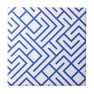 Azulejo Patrón azul tipo laberinto